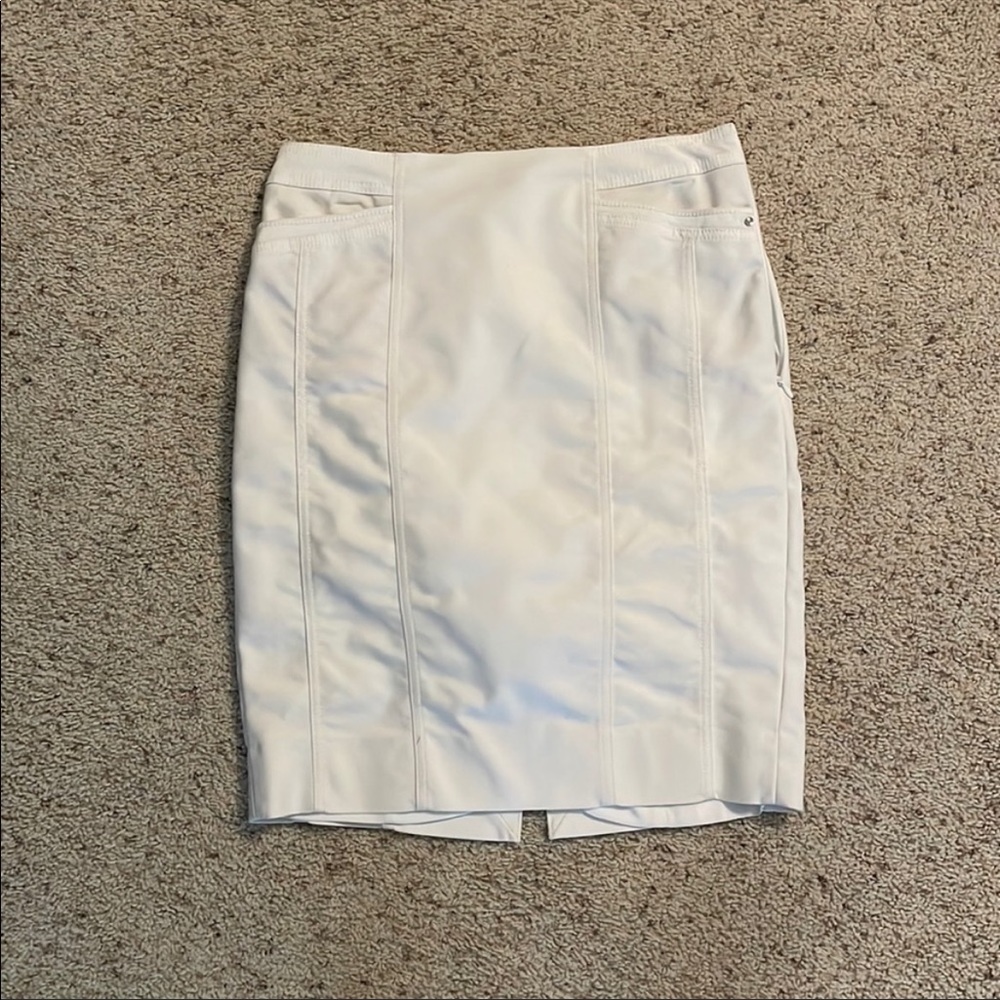 White House black market white skirt